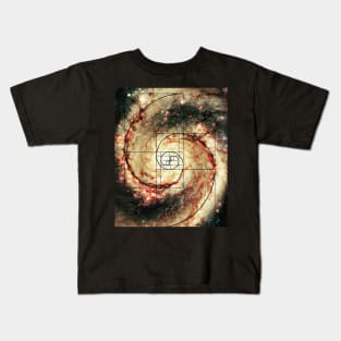 Golden Ratio - Galaxy - Fibonacci Spiral Kids T-Shirt